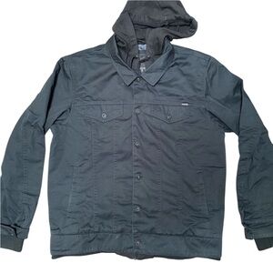 Black Hurley Trucker Jacket Size L